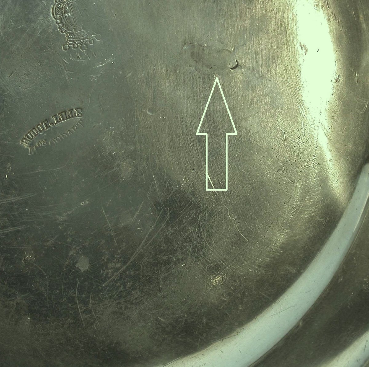 Dedication Plate In Pewter - Lille, 19th Century-photo-4
