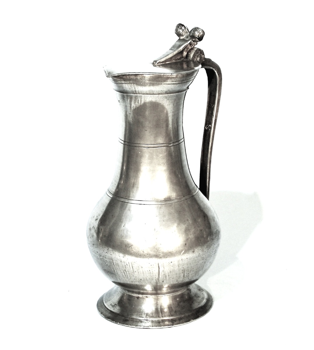 Pewter Wine Pitcher - Besançon, 18th Century.-photo-4