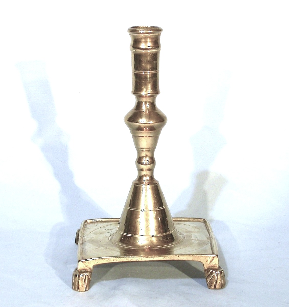 Torch - Brass Candle Holder - Spain, Circa 1700-photo-3