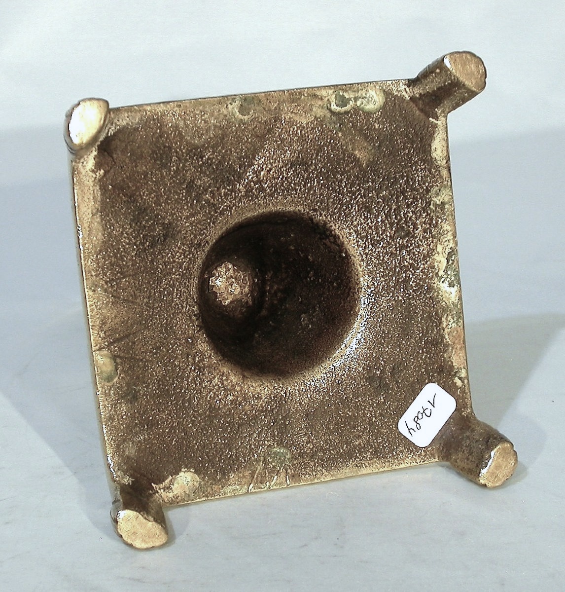 Torch - Brass Candle Holder - Spain, Circa 1700-photo-1