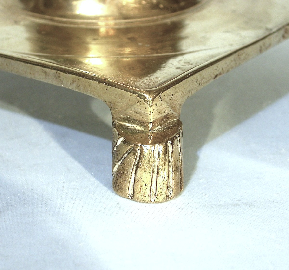 Torch - Brass Candle Holder - Spain, Circa 1700-photo-3