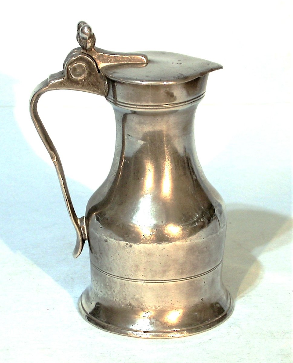 Pewter Wine Pitcher - Lower Normandy - 18th Century-photo-2