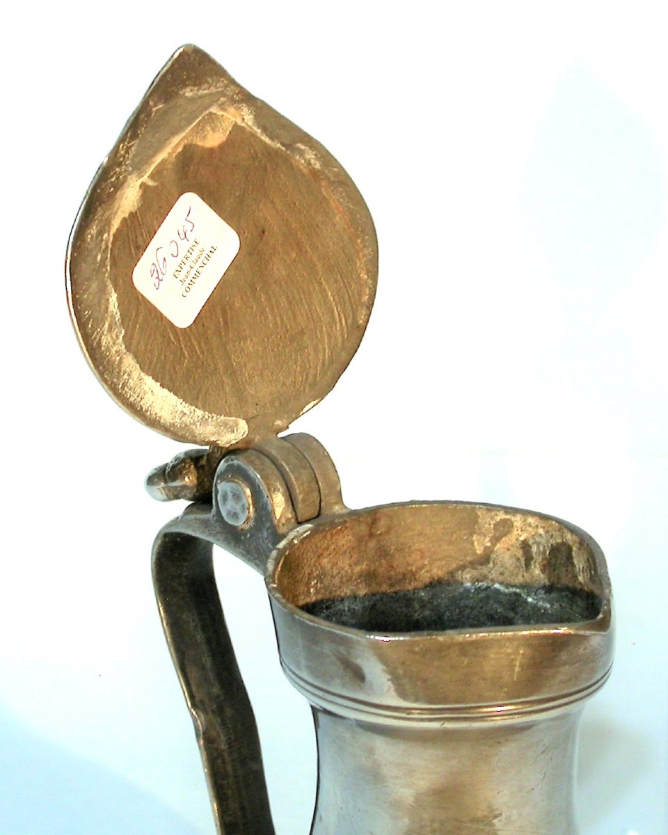 Pewter Wine Pitcher - Lower Normandy - 18th Century-photo-4