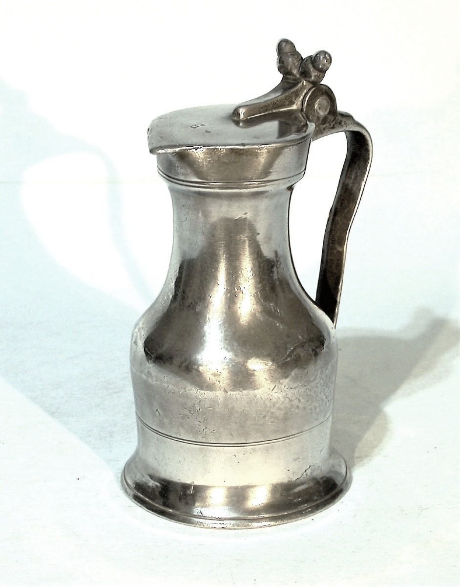 Pewter Wine Pitcher - Lower Normandy - 18th Century