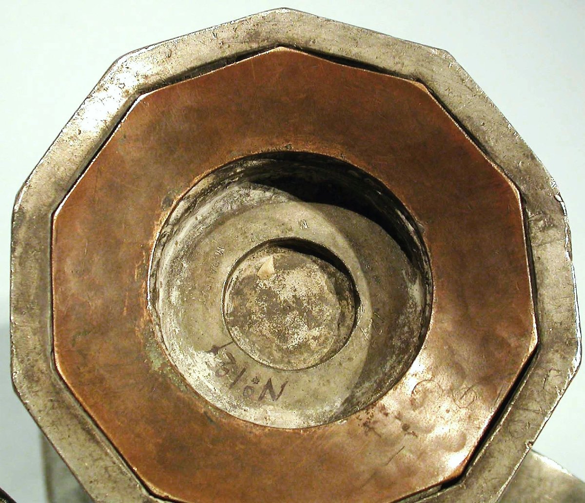Rare "art Deco" Pewter Ewer By Maurice Daurat-photo-2