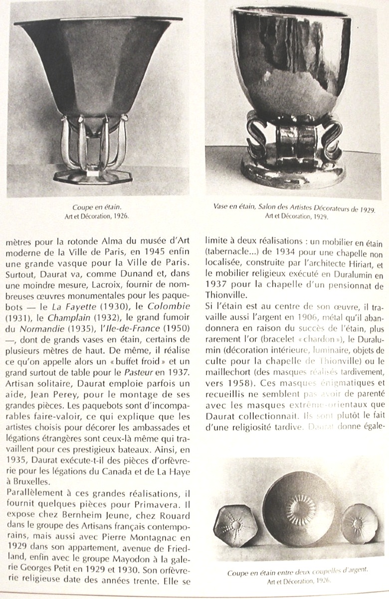 RARE AIGUIÈRE "ART DÉCO" EN ÉTAIN DE MAURICE DAURAT-photo-5