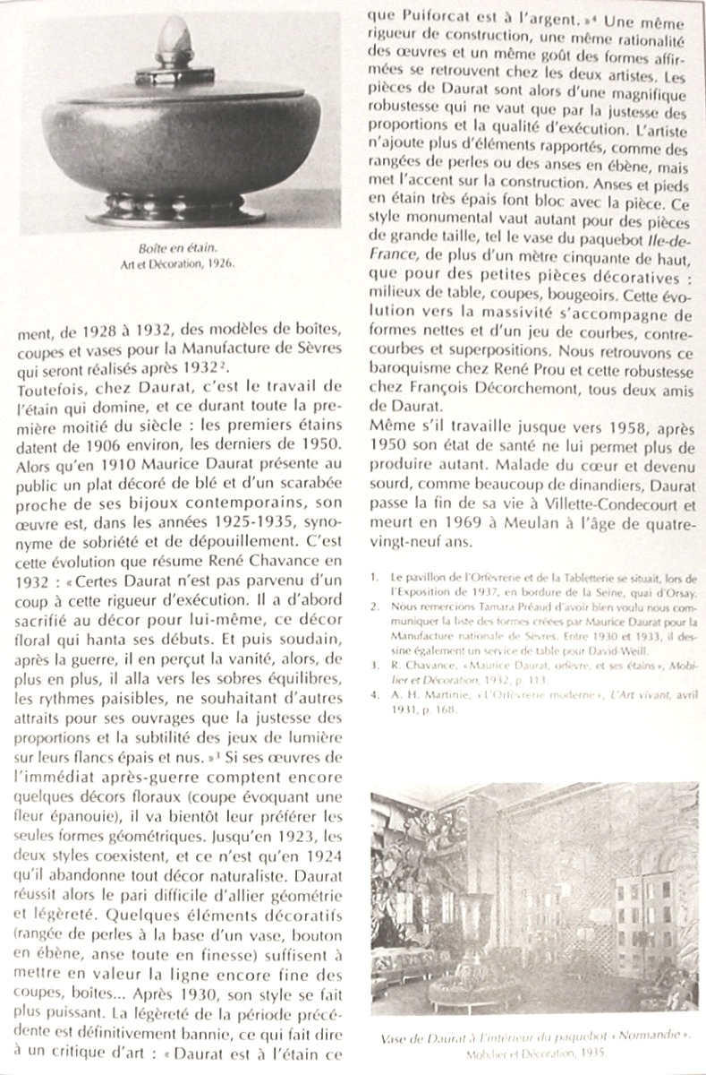 RARE AIGUIÈRE "ART DÉCO" EN ÉTAIN DE MAURICE DAURAT-photo-6