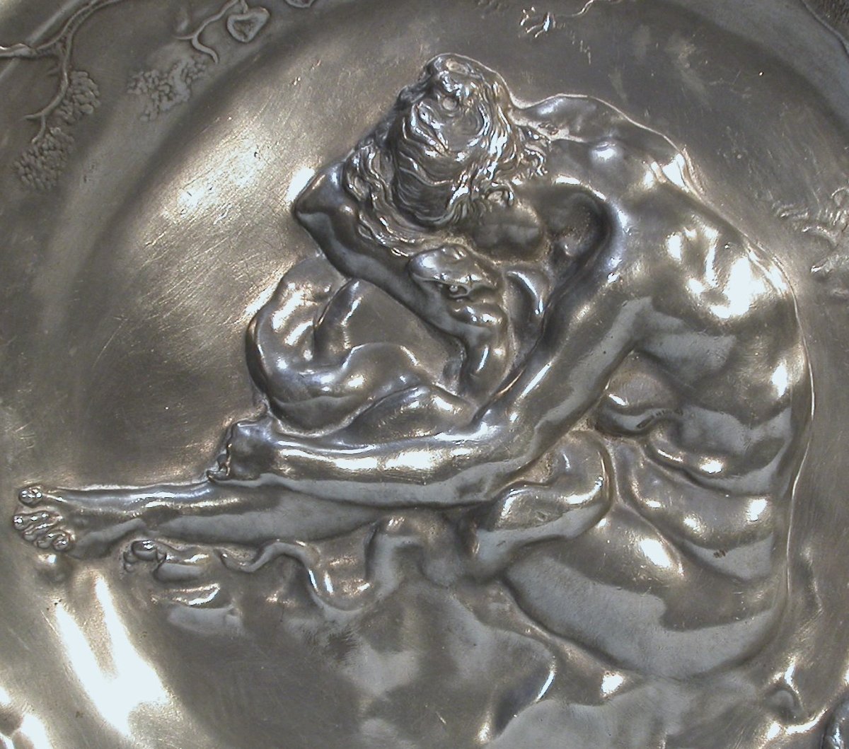 "art Nouveau" Pewter Cup By Jules Desbois-photo-3