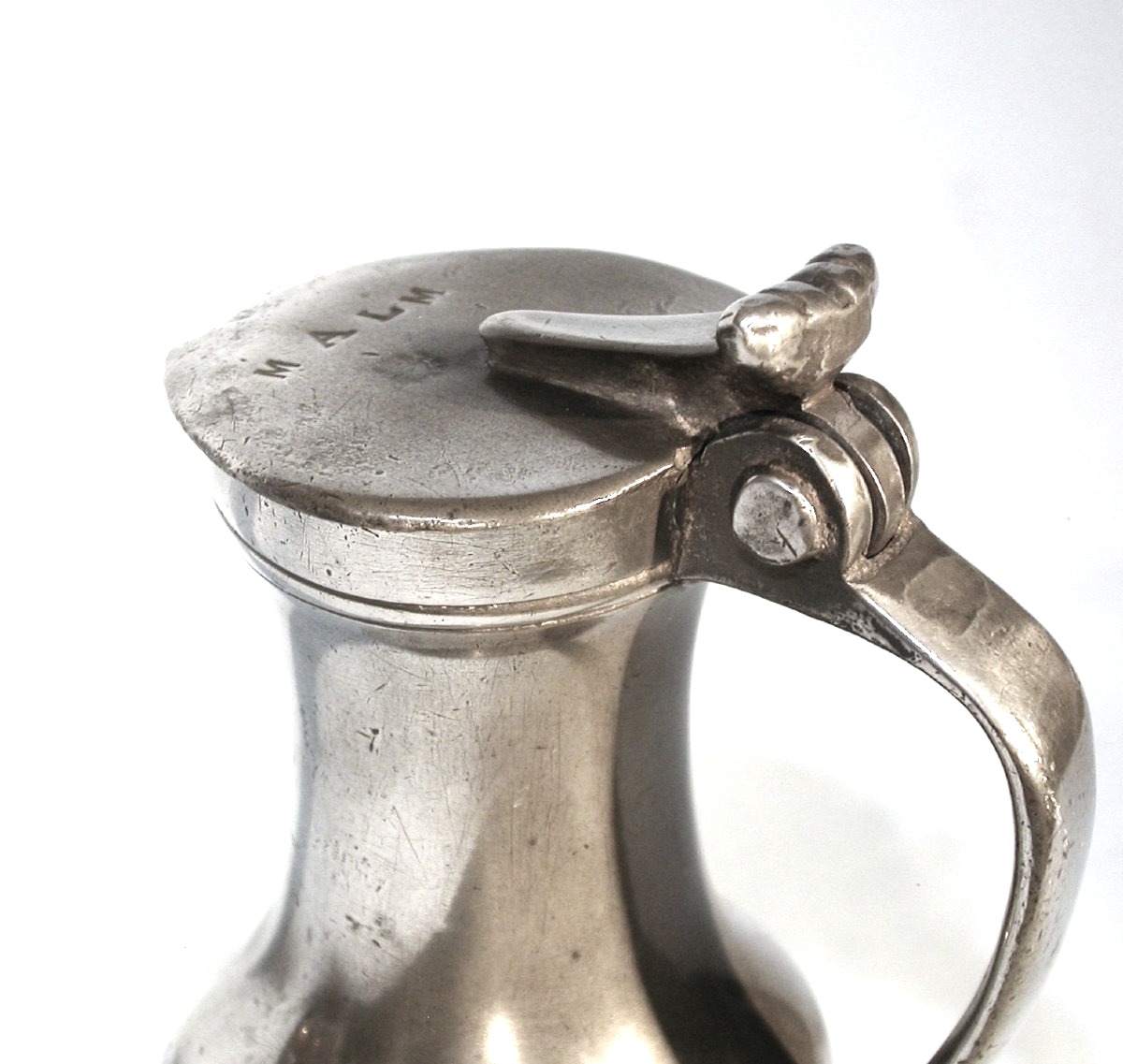 Pewter Wine Pitcher - Dieppe, 18th Century-photo-4