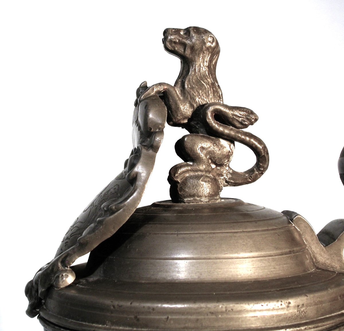 Very Large Pewter Corporate Mug - Bamberg (germany), 17th Century-photo-1