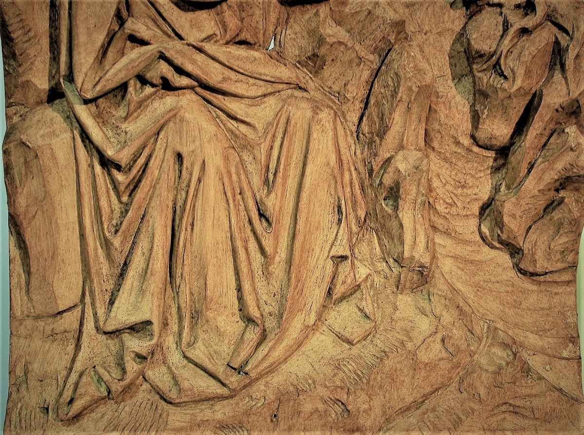 SCULPTURE - ELIE ET LE CORBEAU, XVII ème s-photo-2