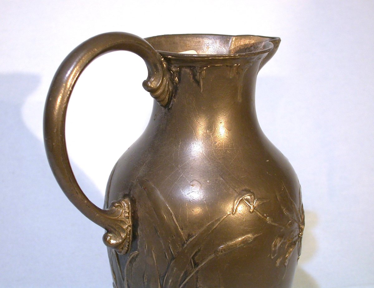 PICHET "ART NOUVEAU" EN MÉTAL ARGENTÉ  DE WMFB-photo-2