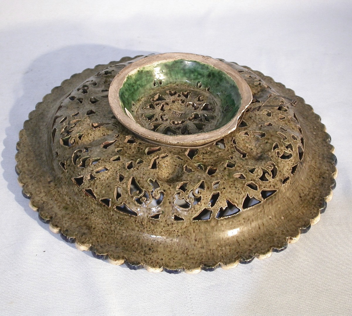 Glazed Earth Cup By George Pull After Bernard Palissy-photo-2