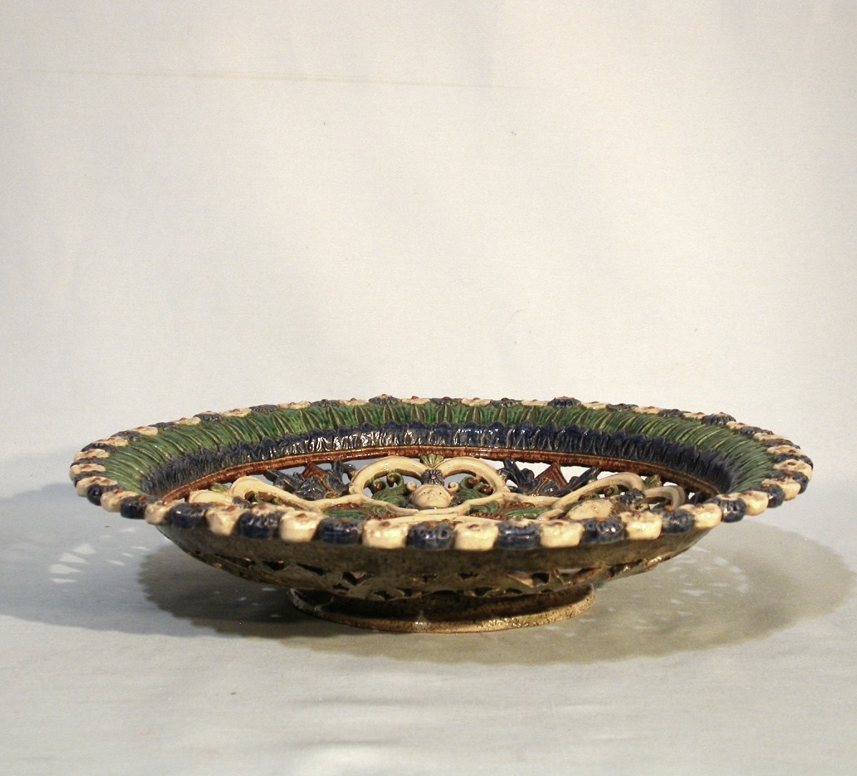 Glazed Earth Cup By George Pull After Bernard Palissy-photo-5
