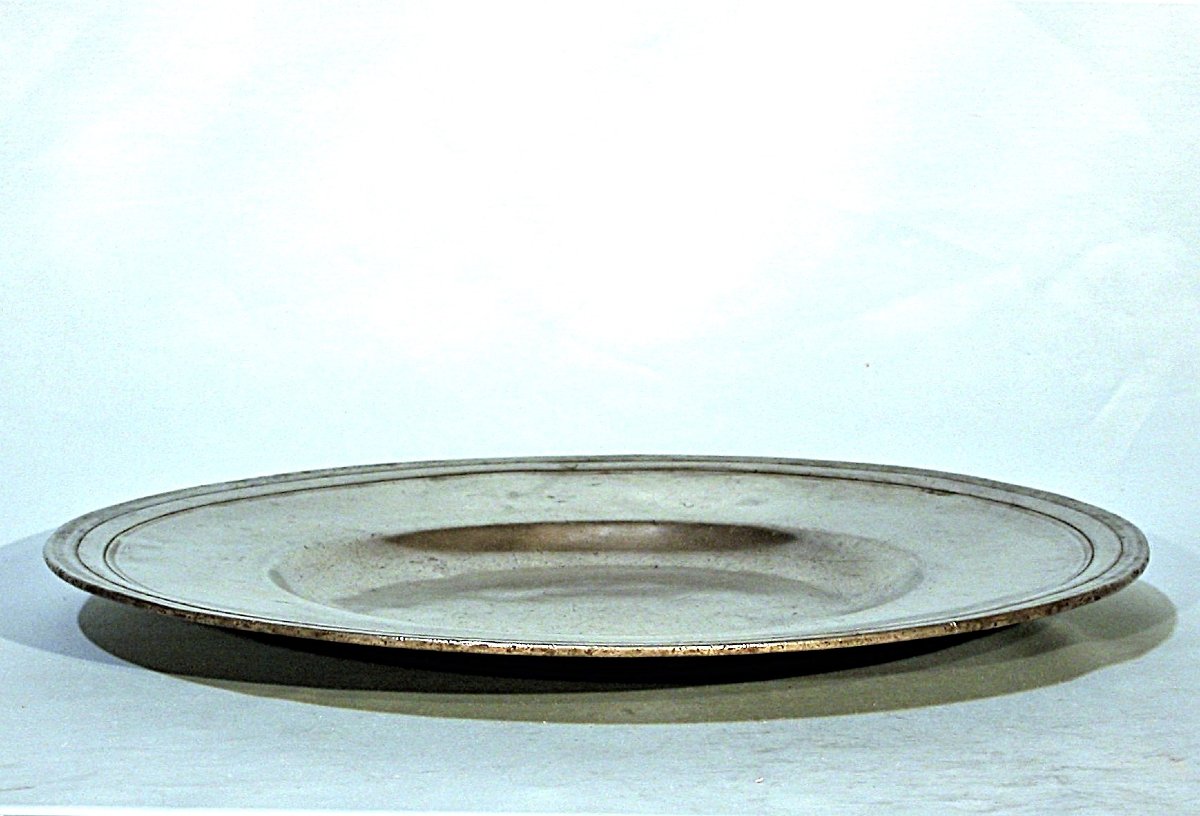 RARE PLAT "À LA CARDINAL" EN ÉTAIN - SAINT-ETIENNE, CIRCA 1700-photo-2