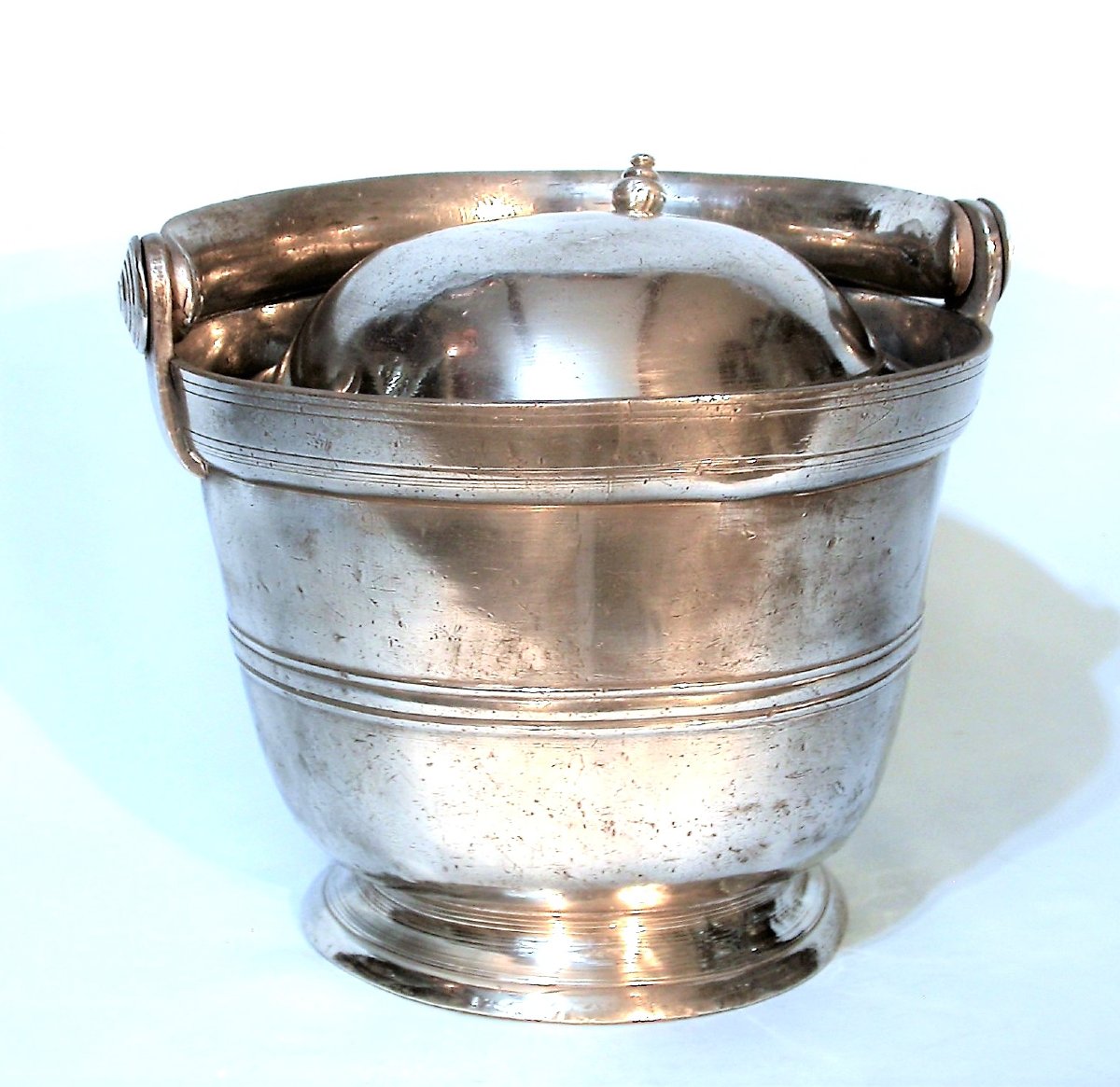 Pewter Dinner Carrier - Anjou, Circa 1800-photo-1