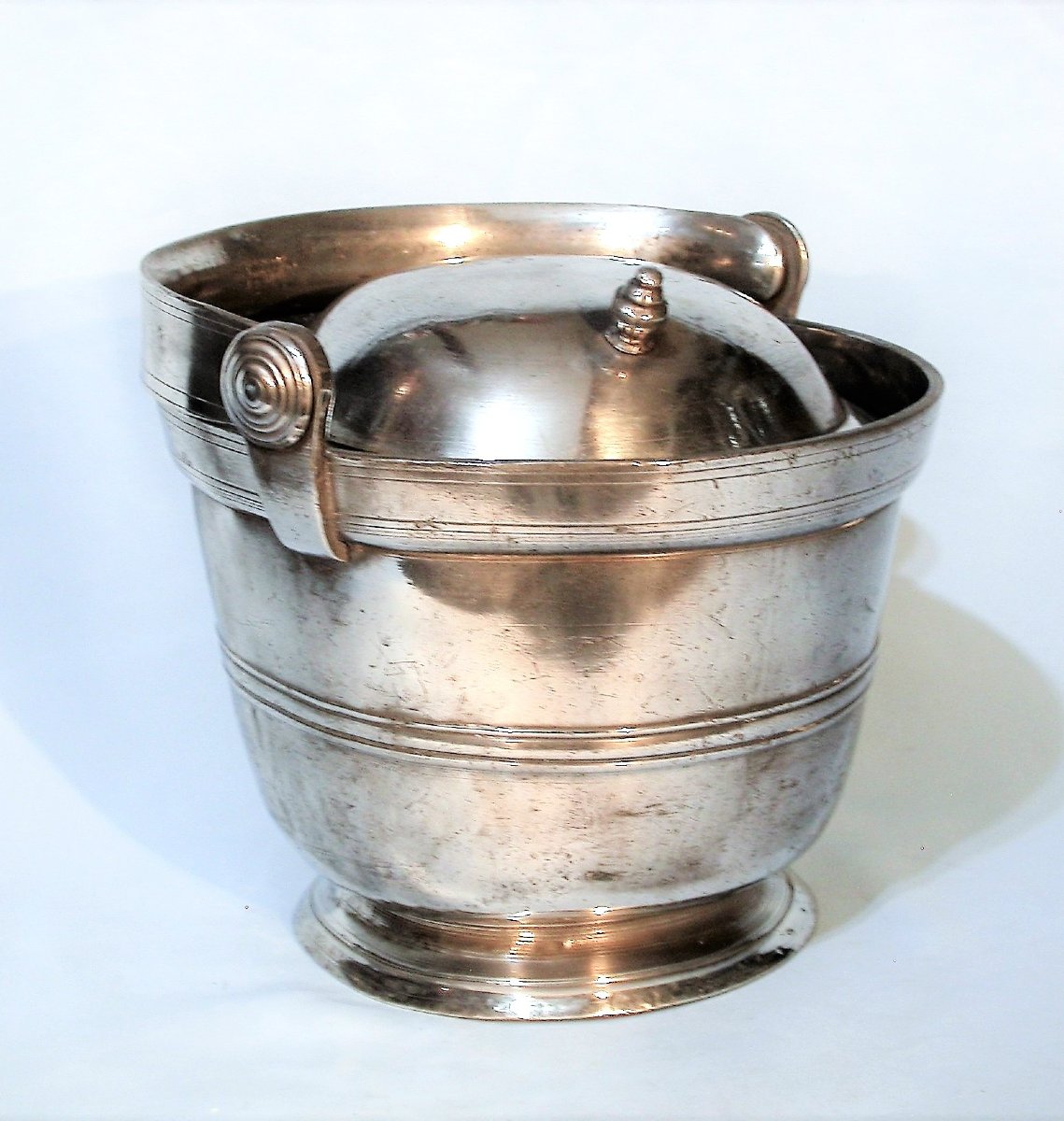 Pewter Dinner Carrier - Anjou, Circa 1800-photo-4