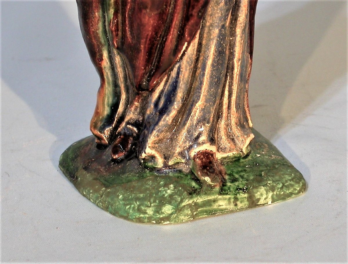 Virgin And Child In Glazed Earth - Manerbe, Le Pré d'Auge, 17th Century-photo-2