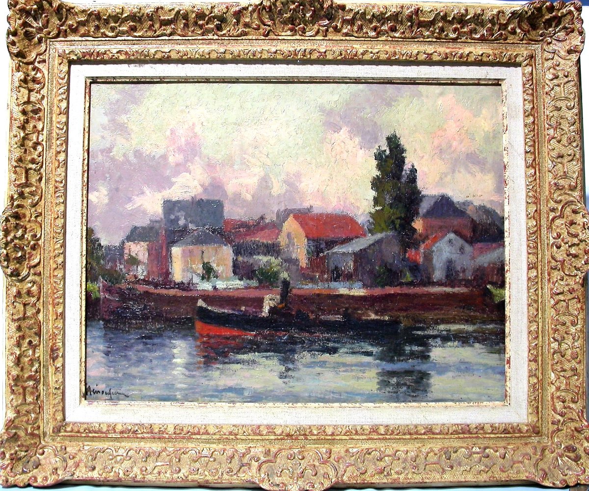 TABLEAU POST IMPRESSIONNISTE DE NARCISSE HENOQUE-photo-2