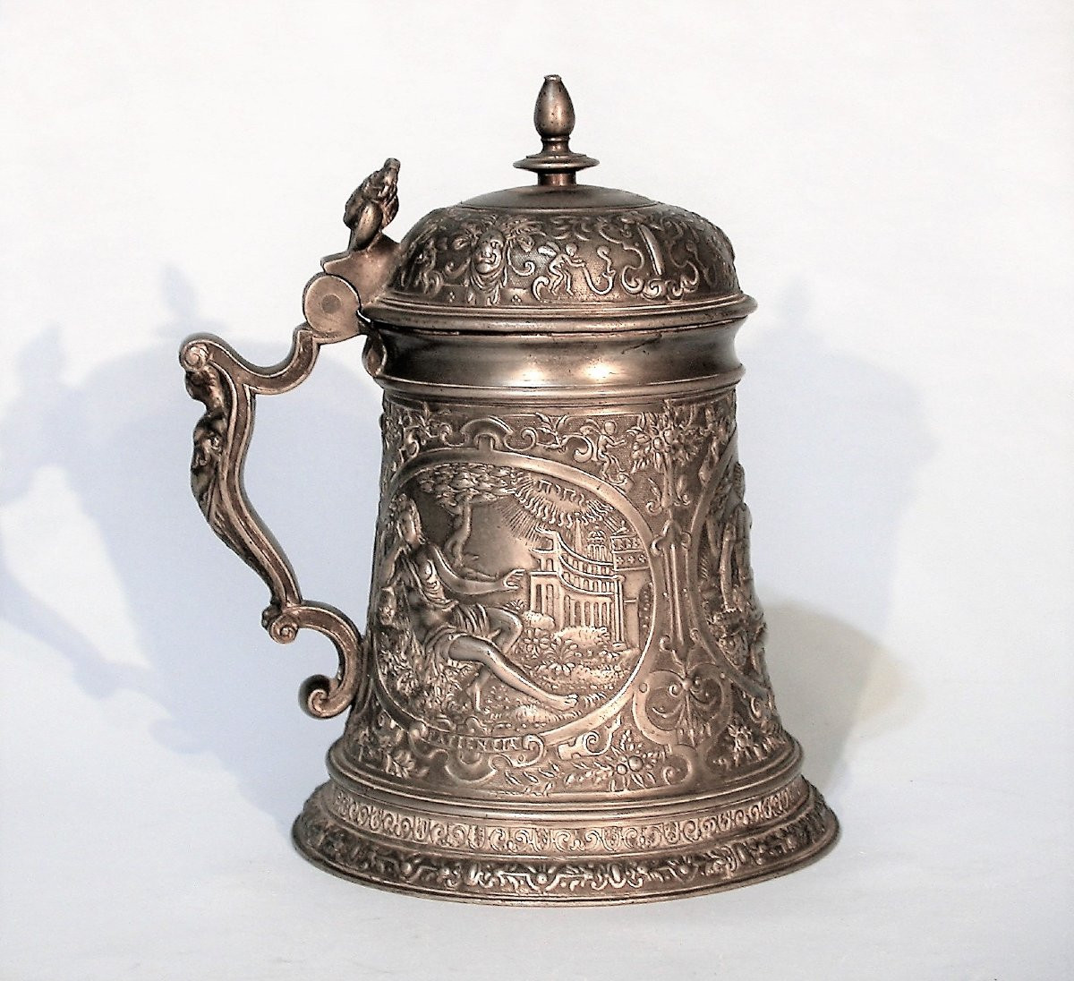 Pewter Tank After François Briot, 19th Century-photo-2
