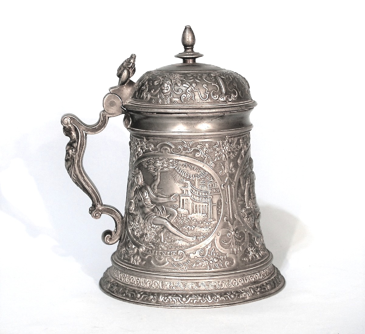Pewter Tank After François Briot, 19th Century-photo-2