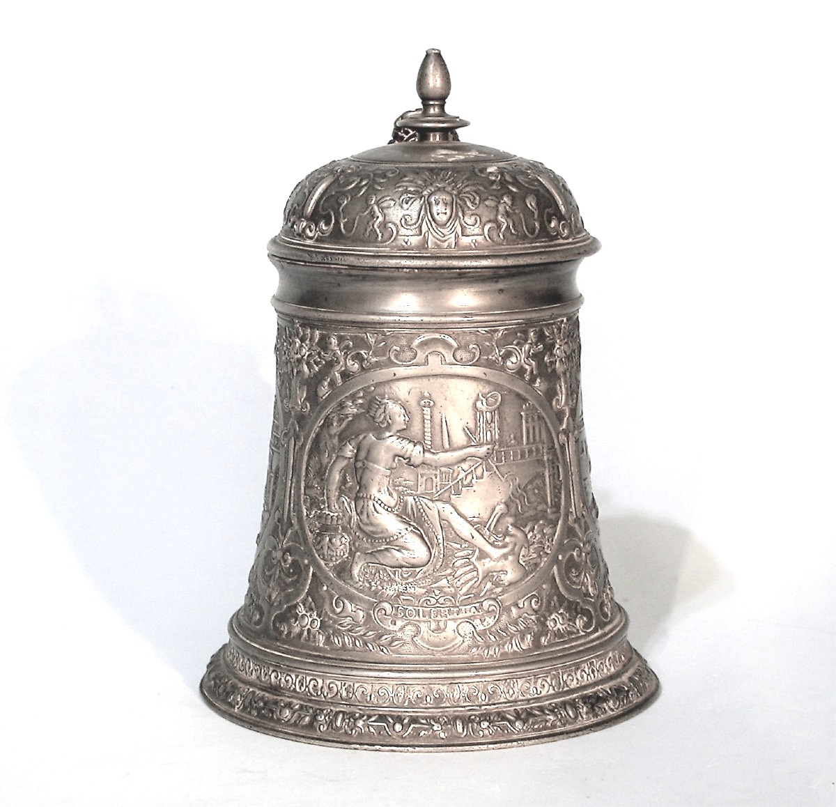 Pewter Tank After François Briot, 19th Century-photo-3