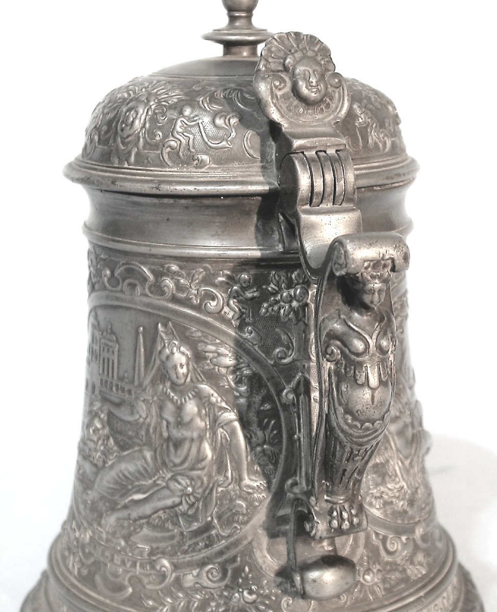 Pewter Tank After François Briot, 19th Century-photo-4