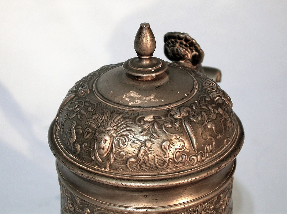 Pewter Tank After François Briot, 19th Century-photo-1