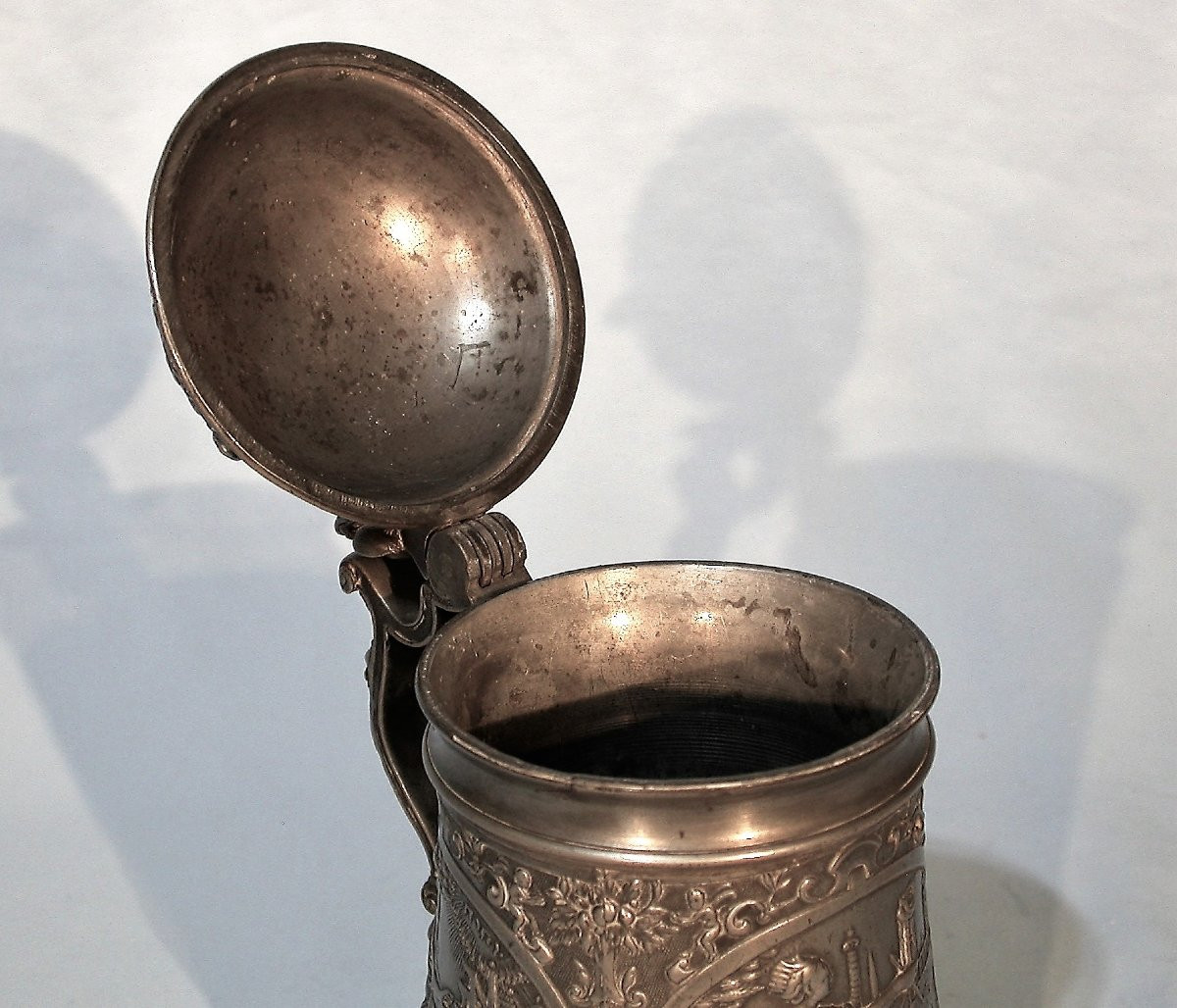 Pewter Tank After François Briot, 19th Century-photo-5