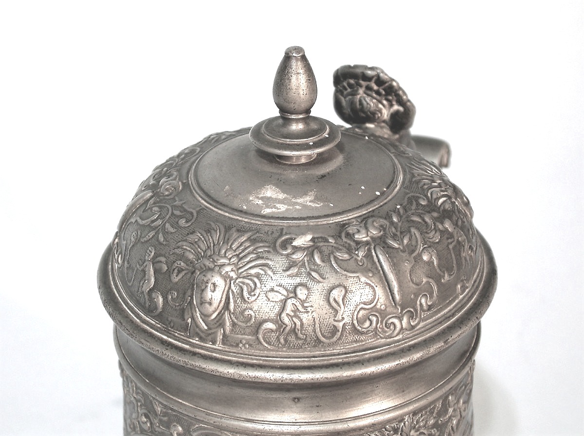 Pewter Tank After François Briot, 19th Century-photo-1