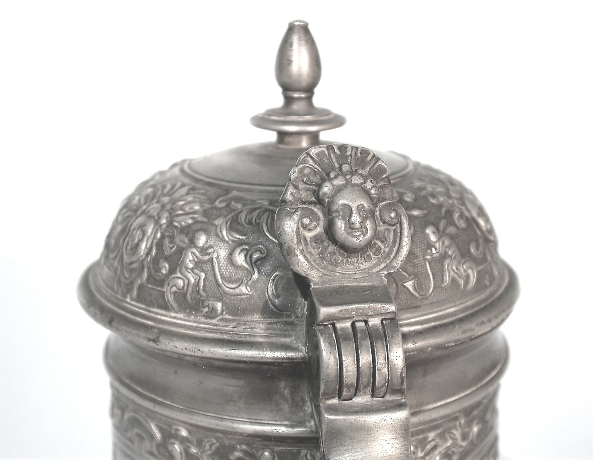 Pewter Tank After François Briot, 19th Century-photo-2