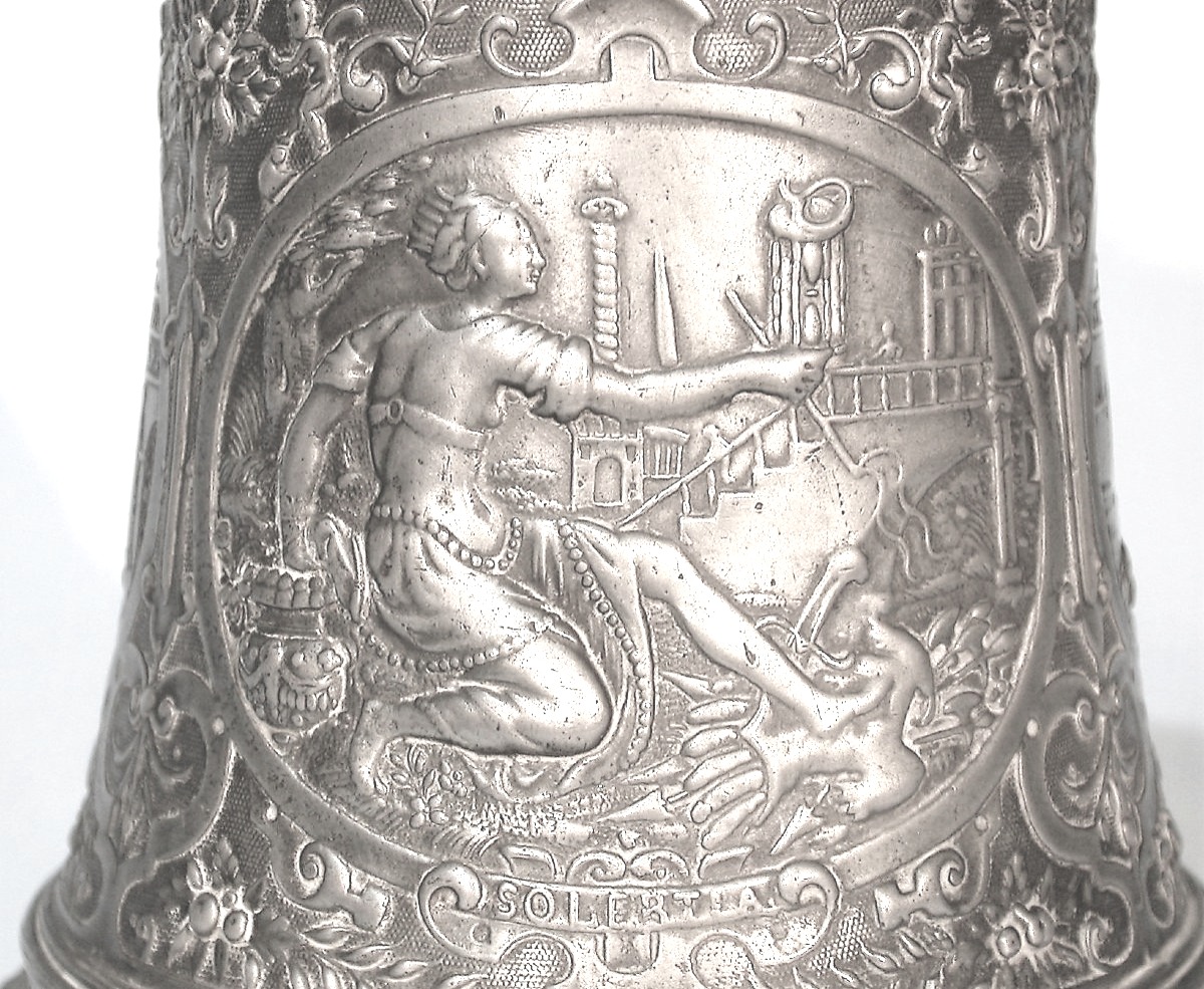 Pewter Tank After François Briot, 19th Century-photo-4