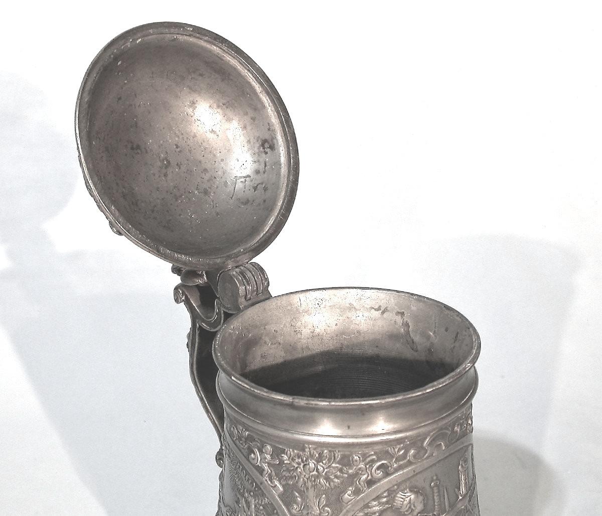 Pewter Tank After François Briot, 19th Century-photo-5