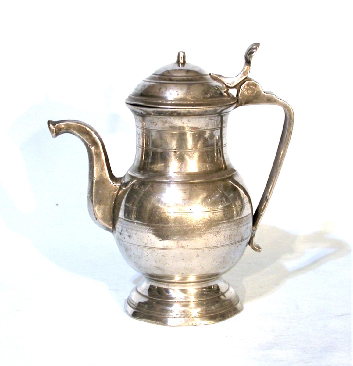 Pewter Oil Jug - Pezenas, Early 19th Century