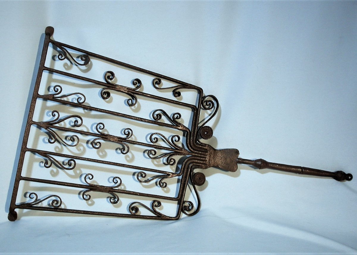 Large Wrought Iron Grill - France, 18th Century-photo-3