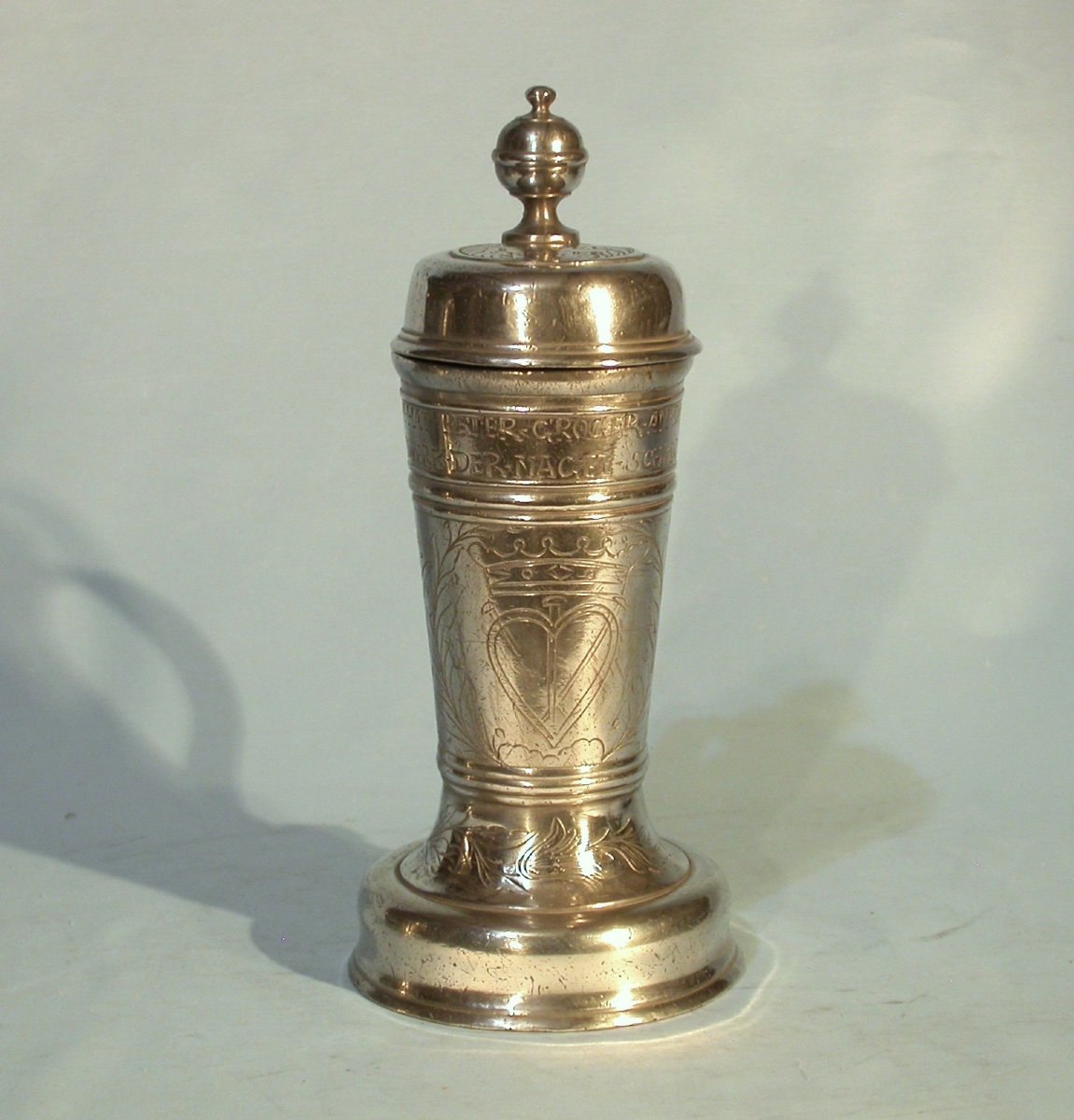Very Rare Pewter Mug Called "rörhken" - Dresden, 18th Century-photo-3