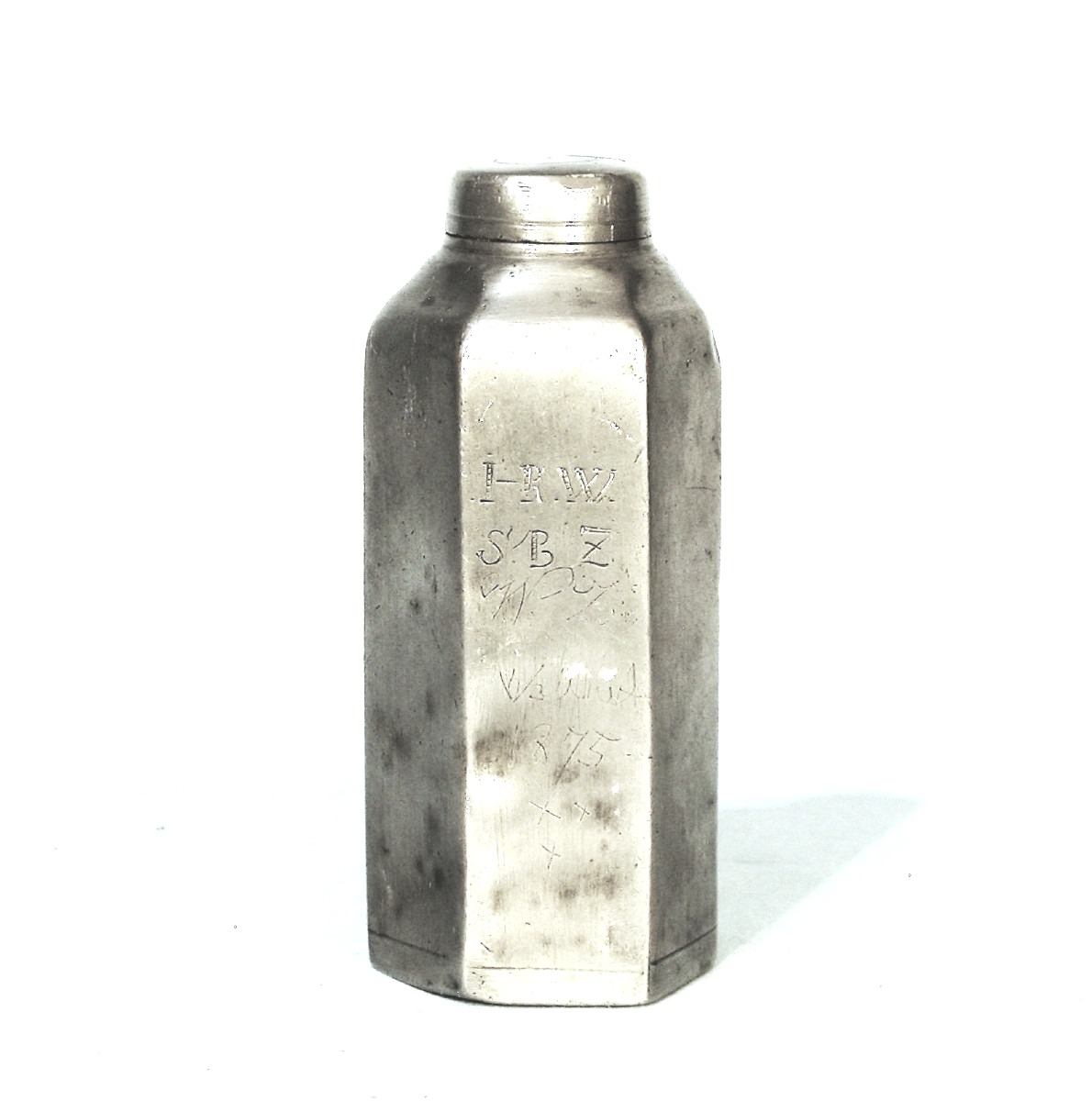 Small Pewter Wine Or Spirit Bottle - South Germany (?), Circa 1800-photo-3