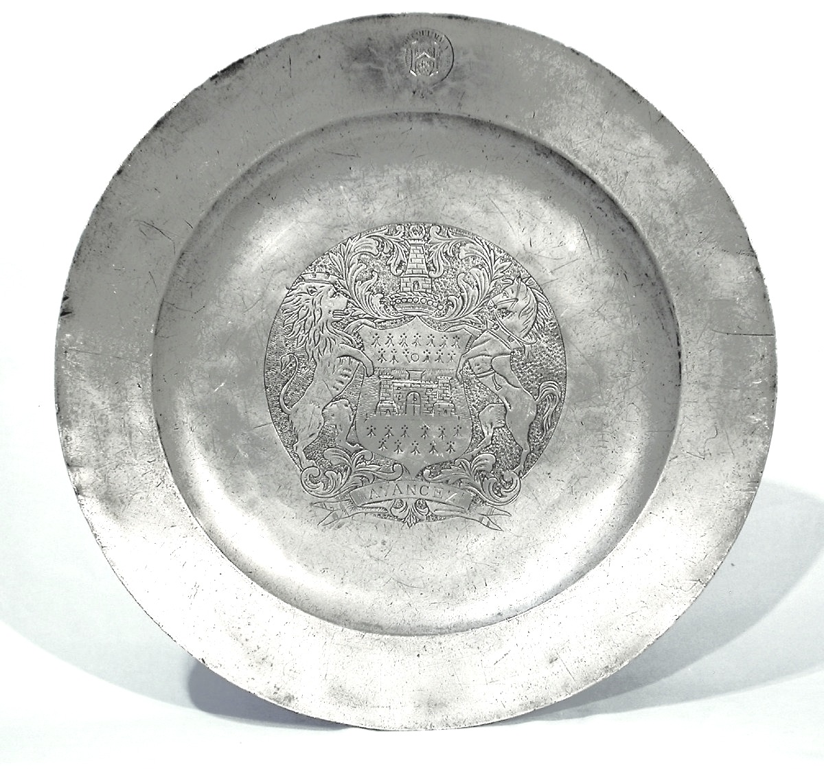 Large Pewter Dish - London, Early 19th Century-photo-3