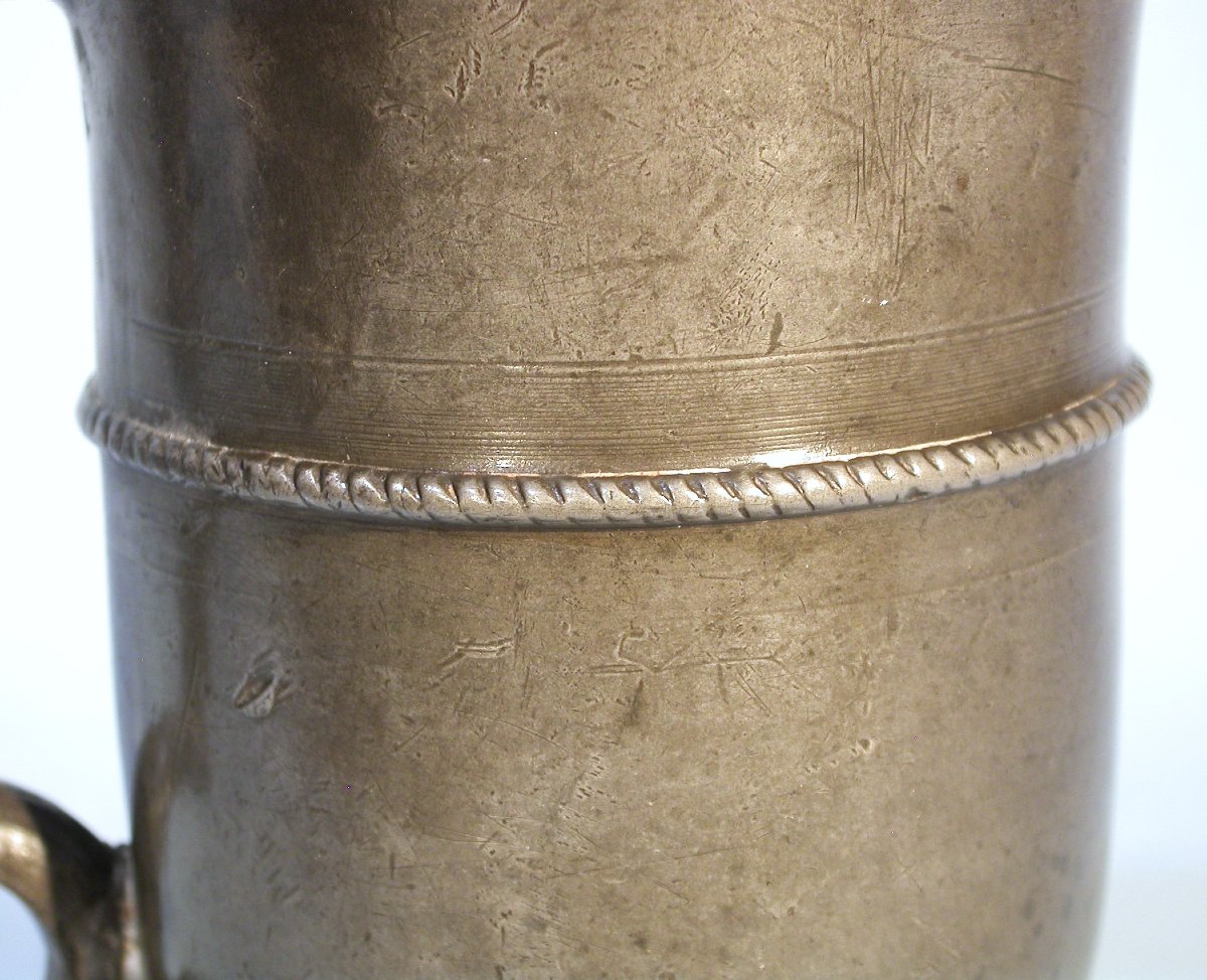 RARE AIGUIÈRE EN ÉTAIN  - METZ (?) - XVII ème s-photo-4