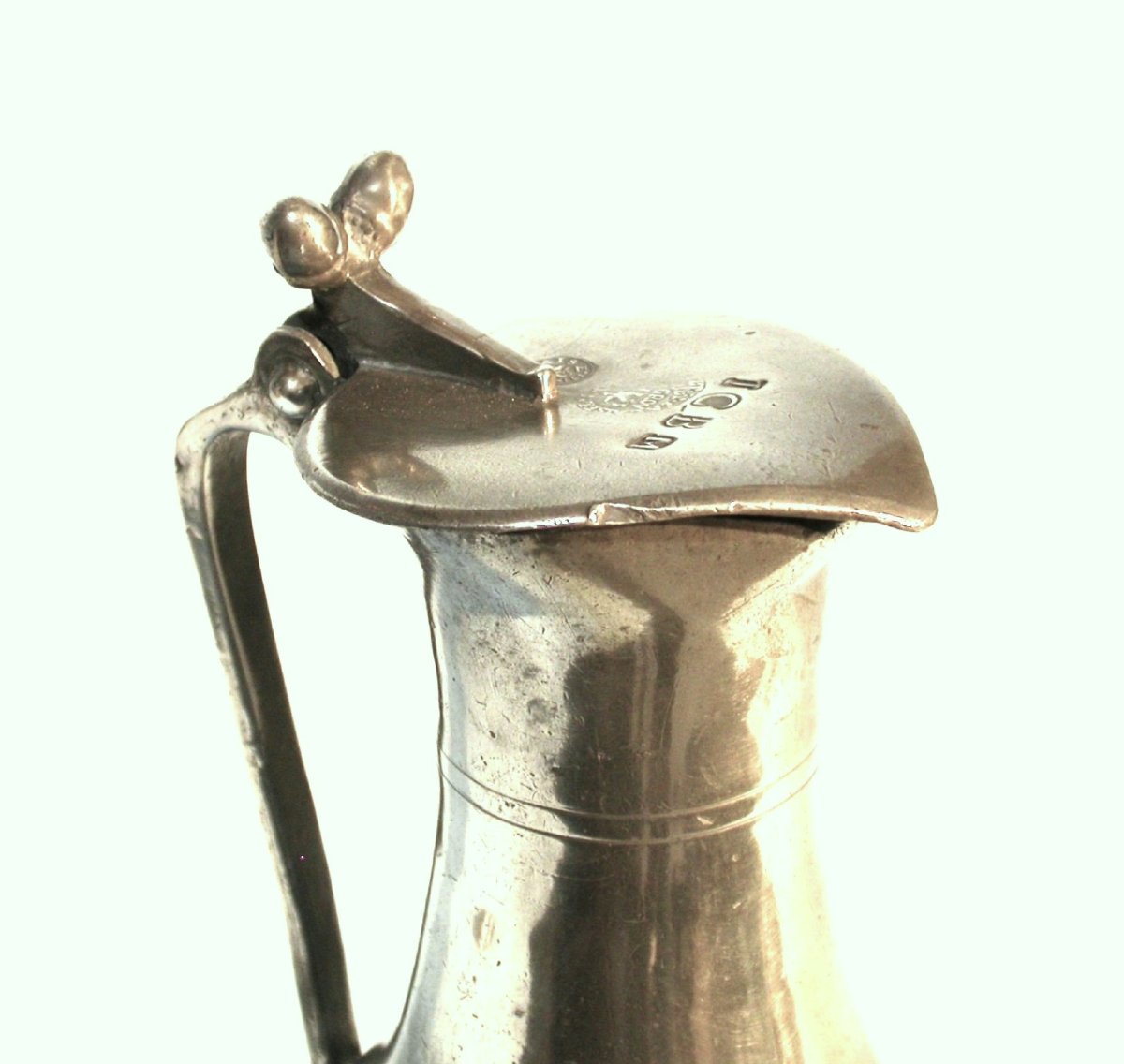 Pewter Wine Pitcher - Falaise, 18th Century-photo-3