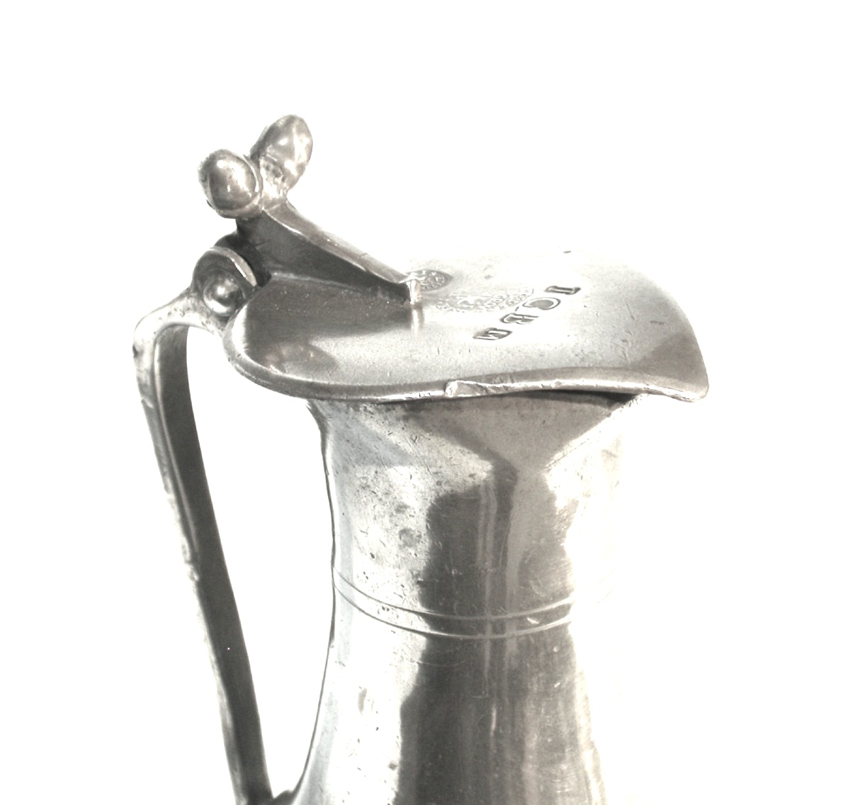 Pewter Wine Pitcher - Falaise, 18th Century-photo-3