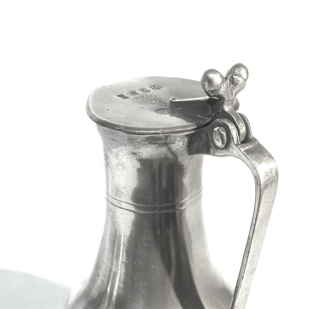 Pewter Wine Pitcher - Falaise, 18th Century-photo-4