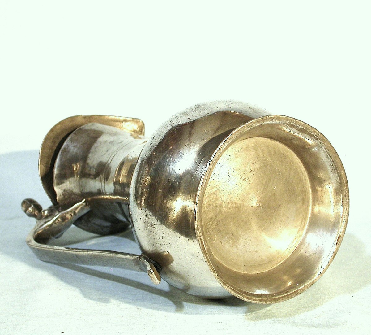 Pewter Wine Pitcher - Falaise, 18th Century-photo-4
