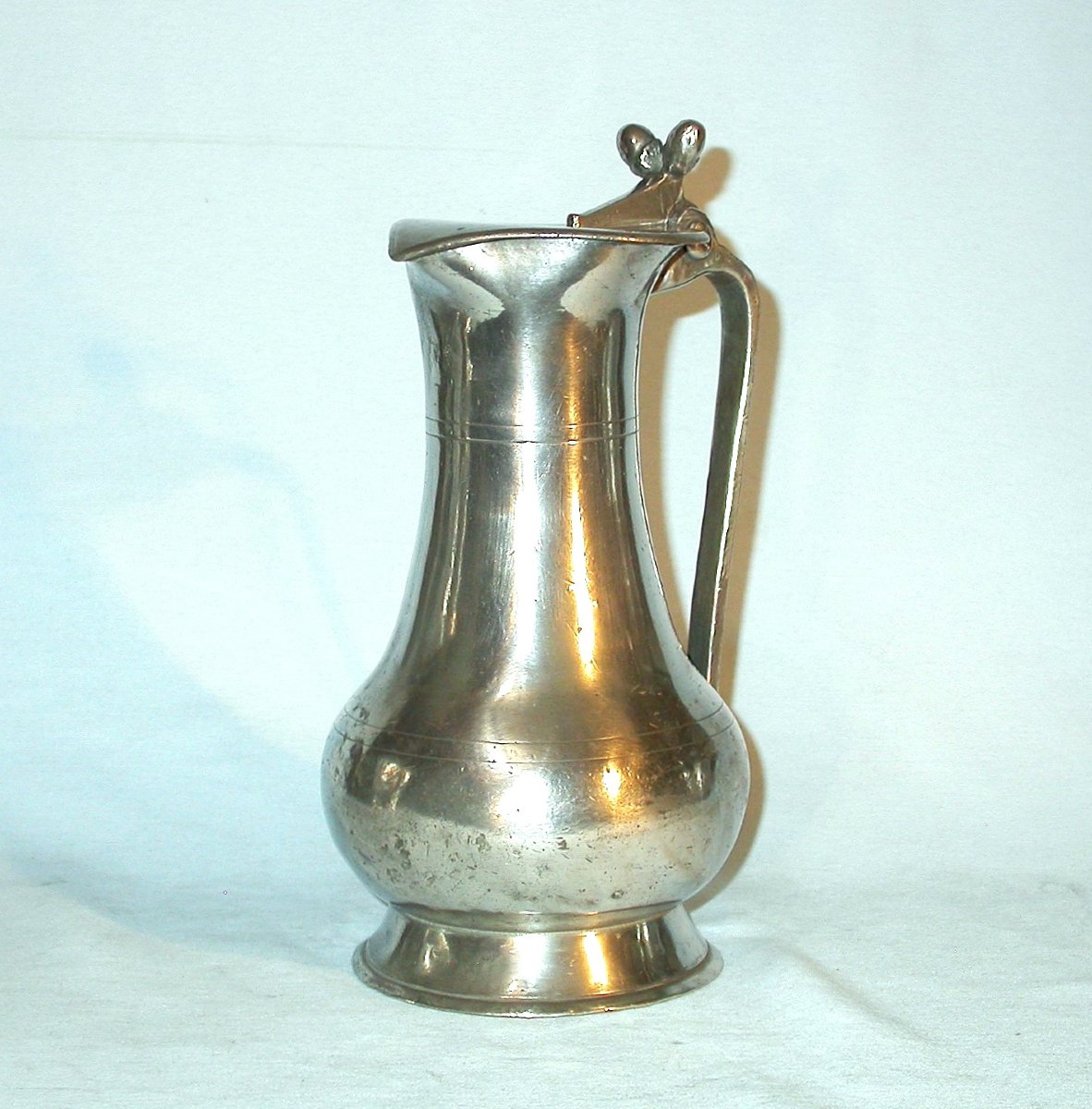 Pewter Wine Pitcher - Falaise, 18th Century-photo-5