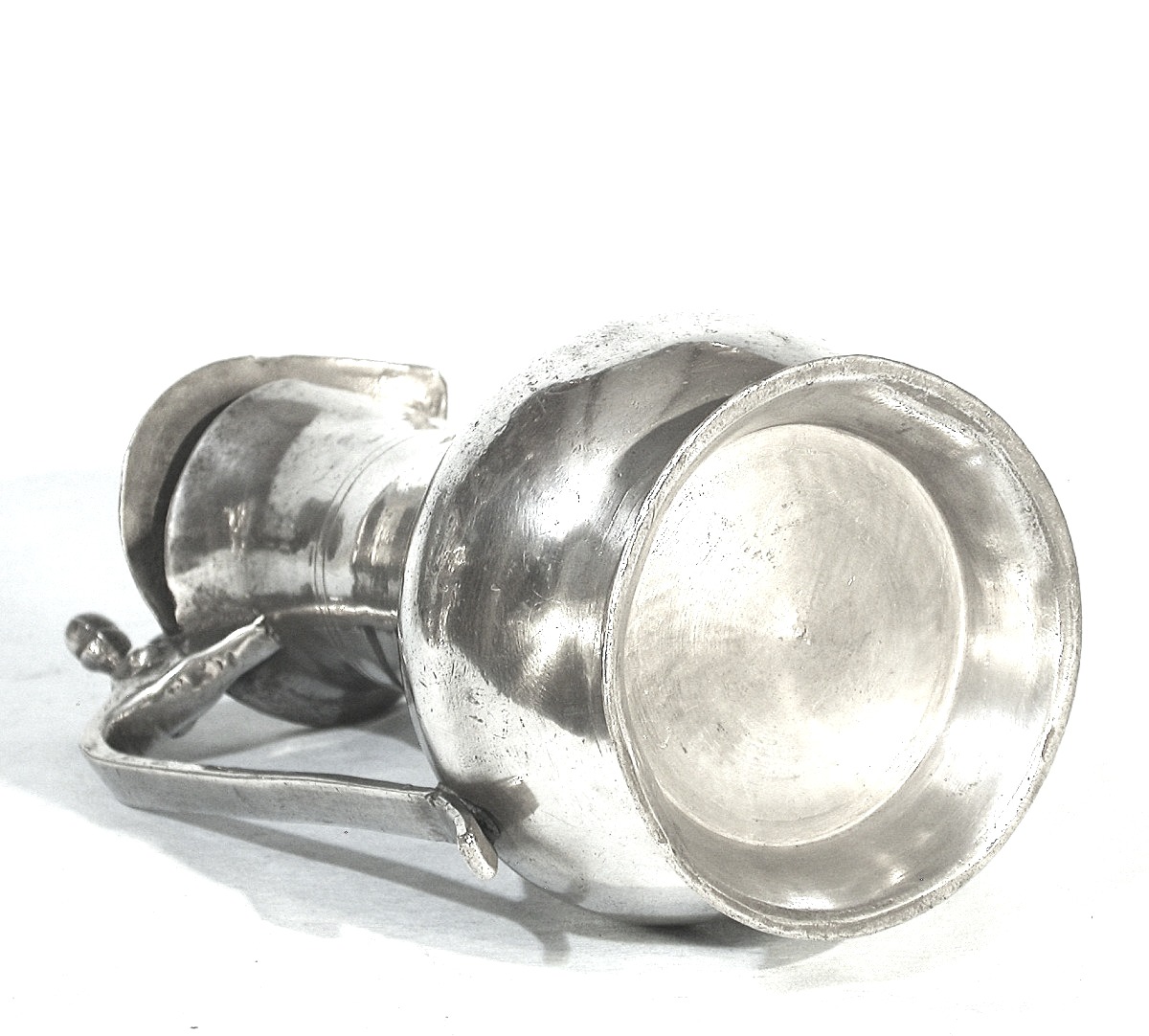 Pewter Wine Pitcher - Falaise, 18th Century-photo-4