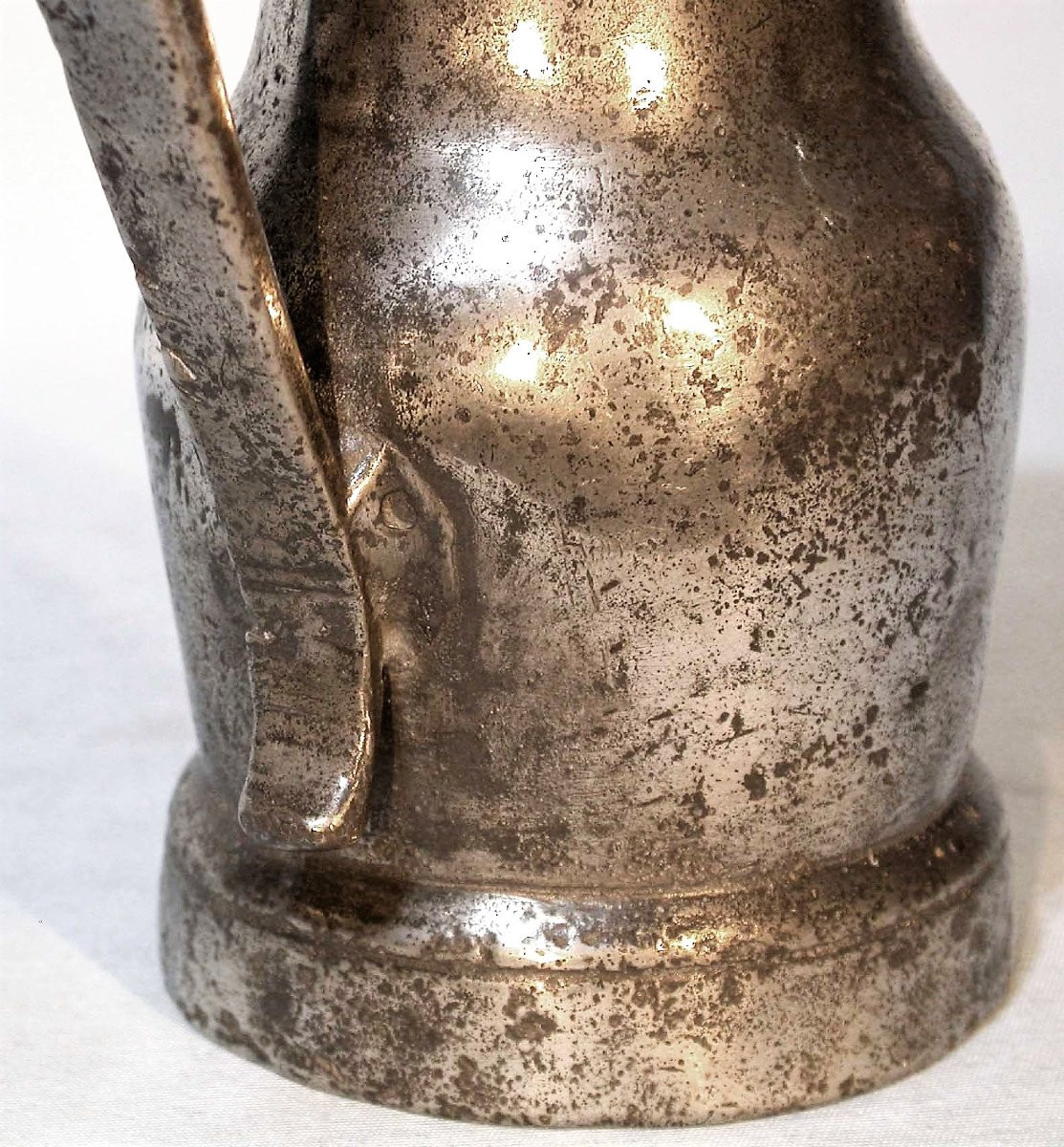 Pewter Wine Pitcher - Rouen, 17th Century-photo-1