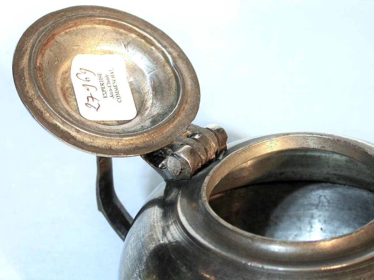 Sick Pewter Duck (baby Bottle) - Paris, 19th Century-photo-3