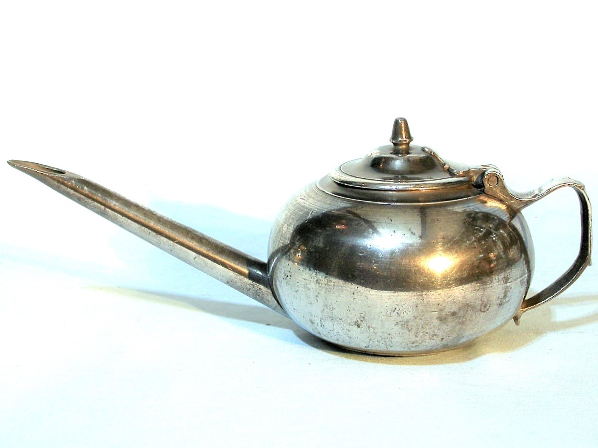 Sick Pewter Duck (baby Bottle) - Paris, 19th Century-photo-1