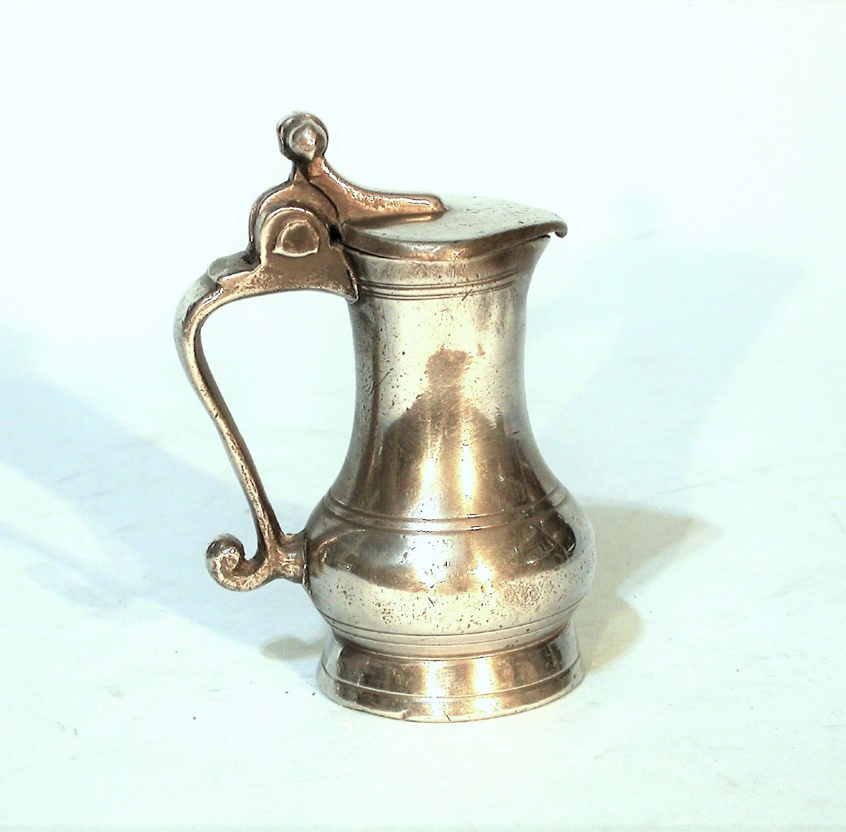 Rare Very Small Pewter Alcohol Pitcher - Rouen, 18th Century