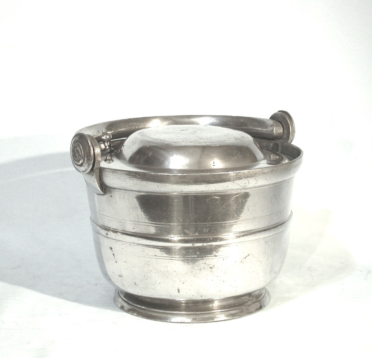 Large Pewter Dinner Carrier - Anjou, Circa 1800-photo-2